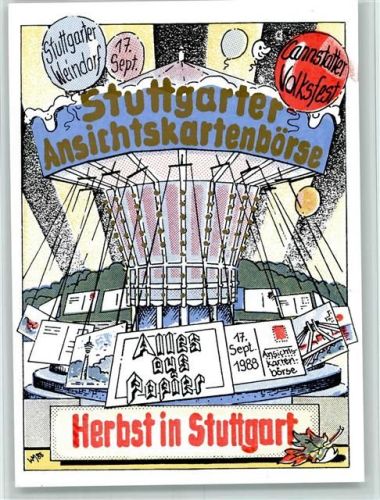 Stuttgarter Ansichtskartenbörse 17. Sept. 1988 AK