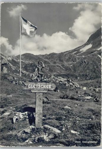 Beim Steingletscher Wegeschild Photoglob Wehrli k 011166