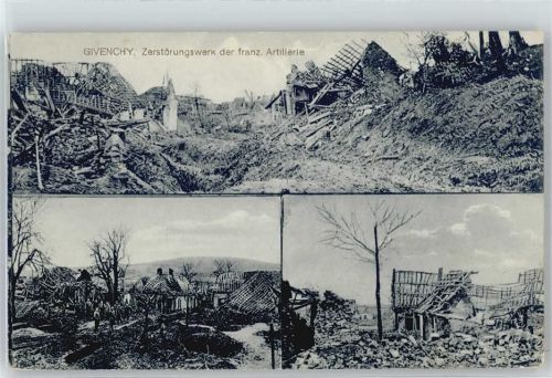 Givenchy-en-Gohelle Zerstörungswerk der französischen Artillerie
