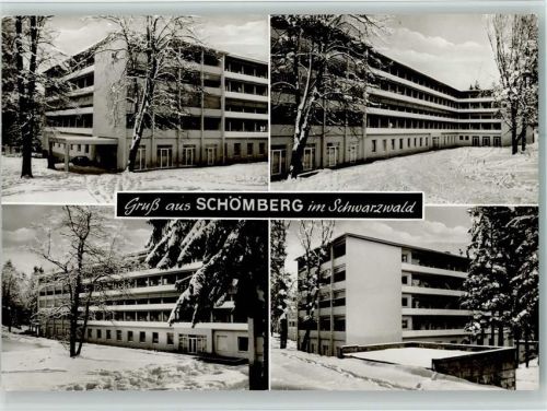 Schömberg Schwarzwaldsanatorium Winteraufnahme 4-Bildaufnahme