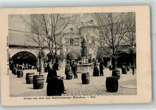 München 1907 Kgl. Hofbräuhaus Hof