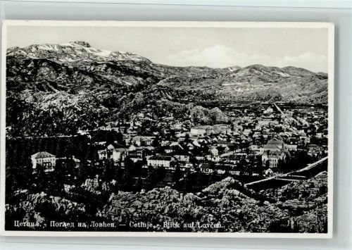 Cetinje Blick auf Lovcen Bergpanorama