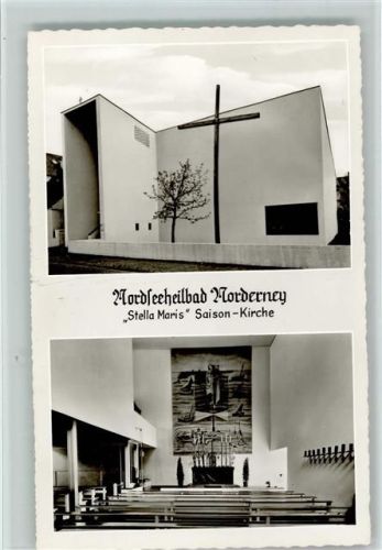 Norderney Stella maris Saison-Kirche Innenaufnahme 2-Bildaufnahme