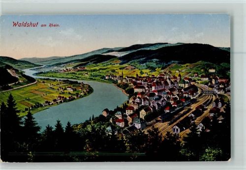 Waldshut Ortsansicht mit Bahnhof