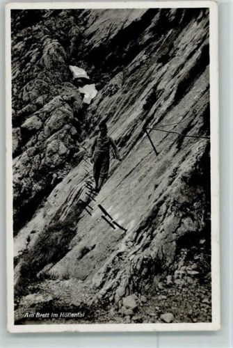 Garmisch-Partenkirchen Höllental-Klamm am Brett in Höllental Bergsteiger Höllentalhütte Hüttenstempel