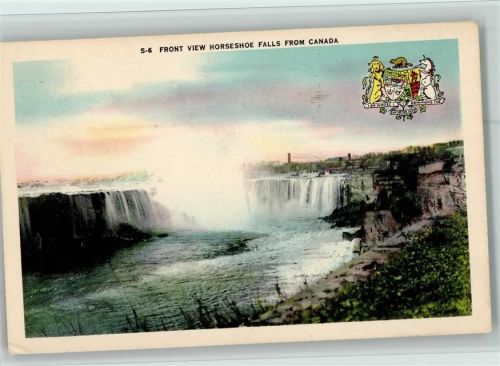 1950 S-6 - Front View Horseshoe Falls - Wappen, coat of arms , good condition