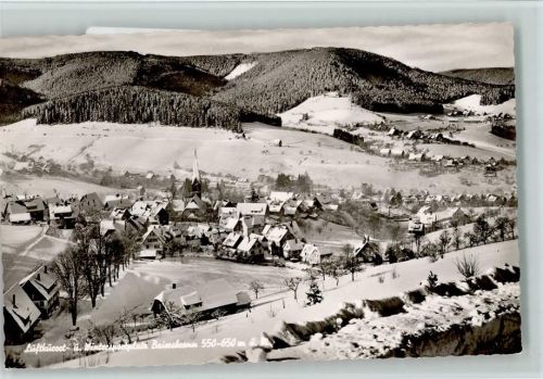 Baiersbronn Blick auf Baiersbronn Winteraufnahme