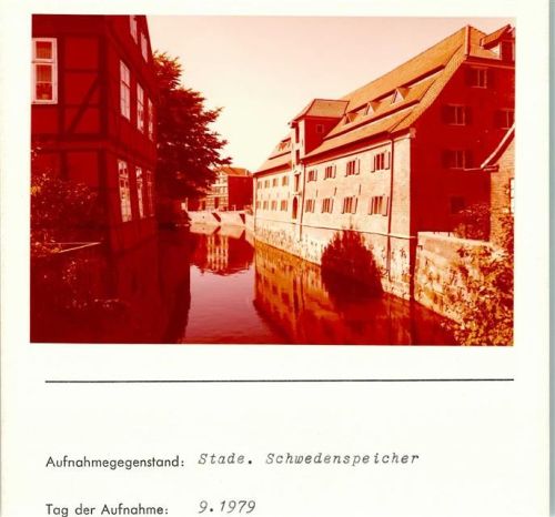 Stade Schwedenspeicher Foto montiert auf Karton