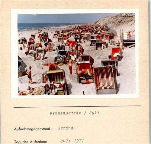 Wenningstedt Strand Foto montiert auf Karton