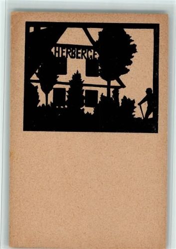 Herberge Wanderer Spazierstock sign. L.W. Roose Nr.8