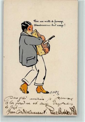 1918 sign Loutan - Verlag Guggenheim Nr. 15645 - Pour une miette de fromage, abandonnerous tout usage