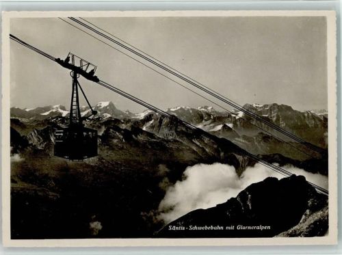 1938 Säntis - Schwebebahn mit Glaneralpen