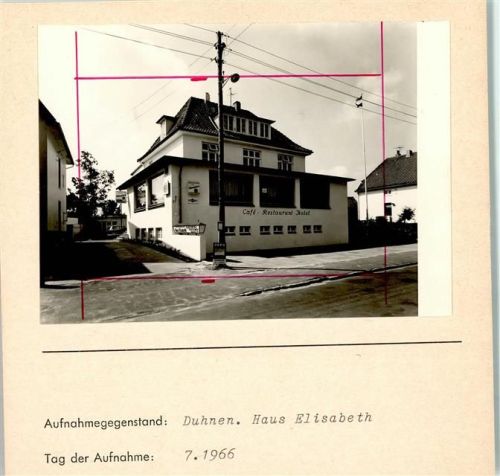 Duhnen Haus Elisabeth Foto montiert auf Karton