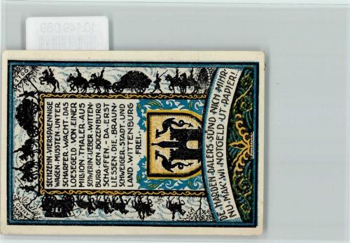 Wittenburg Notgeldschein 99 Pfennig Steintor Wappen