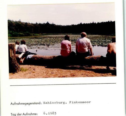 Sahlenburg Finkenmoor Seerosen Foto montiert auf Karton