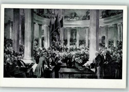 Frankfurt Wandgemälde im Bürgersaal des Rathauses von Prof. Ferdinand Brütt Deutsche Nationalversammlung