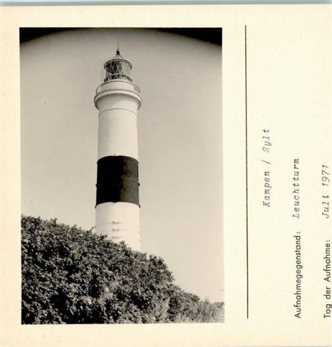 Kampen Leuchtturm Foto montiert auf Karton