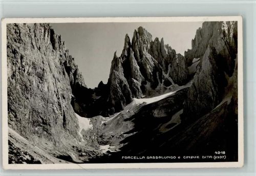 Dolomiten Forcella Sassolungo e cinque dita Langkofel