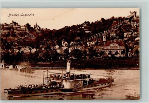 Loschwitz Panoram Raddampfer Loschwitz