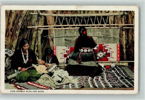 1924 How Navajo Rugs are made - Webstuhl , Handarbeiten