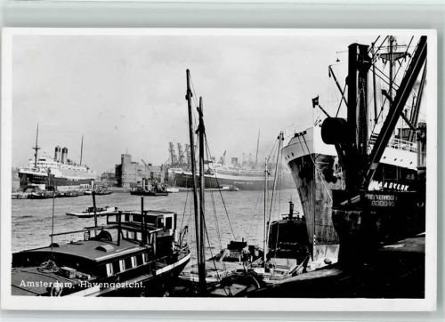 Amsterdam 1951 Hafengesicht AK