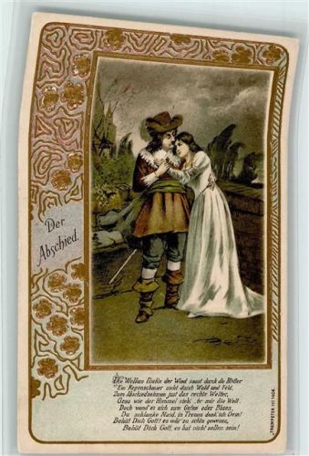 Trompeter Serie 1404 - Jugendstil, Golddruck