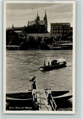 Basel 1918 Pfalz und Münster Münsterfähre