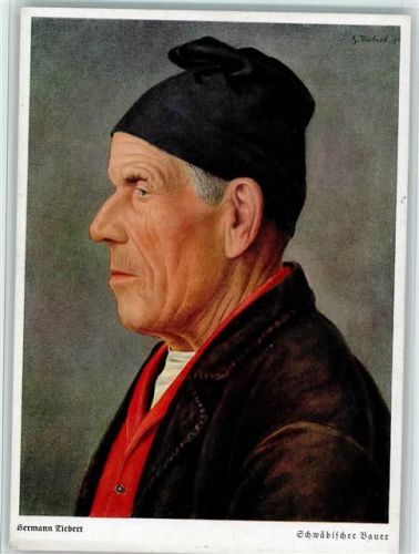 1938 Kunstverlag Fingerle Nr. 690 - Schwäbischer Bauer von Hermann Tiebert