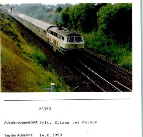 Morsum Eilzug Foto montiert auf Karton