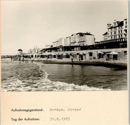 Borkum Strand Foto montiert auf Karton
