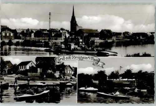 Dörnigheim Bootshaus Bootsverleih Ortsansicht 3-Bildaufnahme