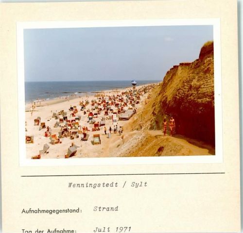 Wenningstedt Strand Foto montiert auf Karton
