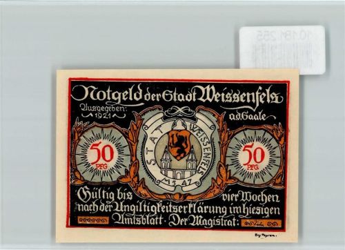 Weißenfels Notgeld Schuhe Stadthaus