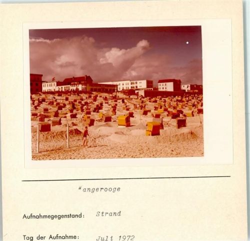 Wangerooge Strand Foto montiert auf Karton