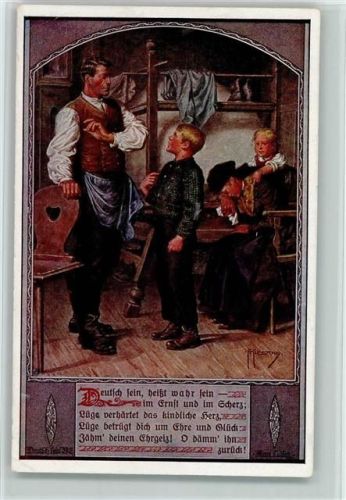 1916 Deutsch sein, heißt wahr sein , signiert AK