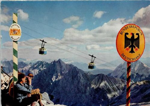 1968 Alpiner Kunstverlag Huber Nr. 8196 - Seilbahn - Bayrisch-Tiroler Grenze