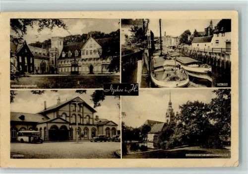 Itzehoe Schloss Breitenburg Die Stör Bahnhof Klosterhof mit St. Laurentii-Kirche 4-Bildaufnahme