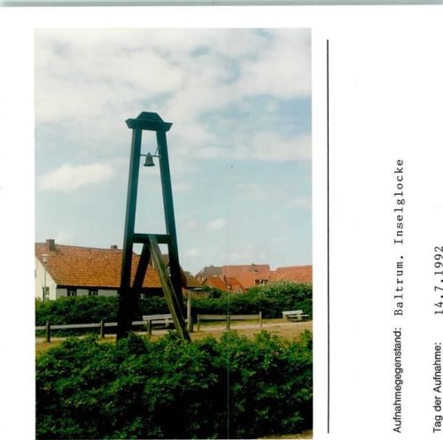 Baltrum Inselglocke Foto montiert auf Karton
