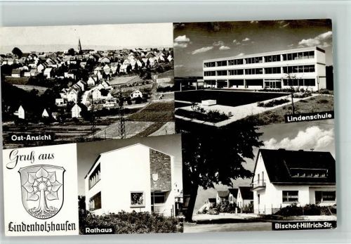 Lindenholzhausen Lindenschule Rathaus Bischof-Hilfrich-Straße Wappen Mehrfachaufnahme