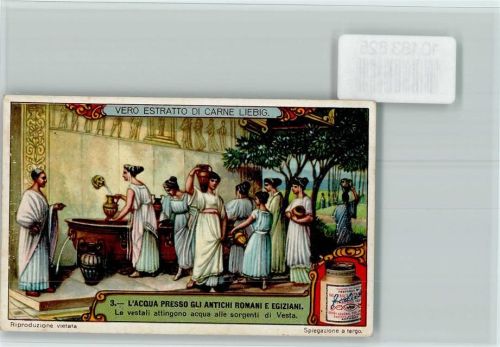 Aqua presso gli antichi Romani e Egiziani - Nr. 3 Sammelbild Liebig