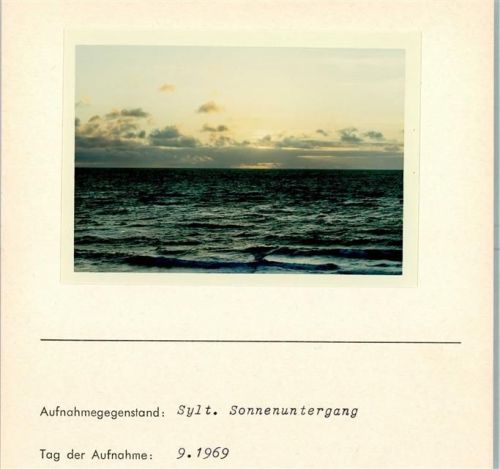 Sonnenuntergang Foto montiert auf Karton