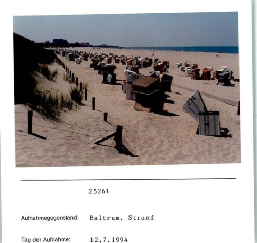 Baltrum Strand Foto montiert auf Karton