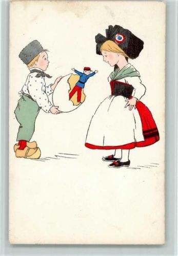 1946 Paques alsaciennes - Soldat kommt aus dem Osterei AK