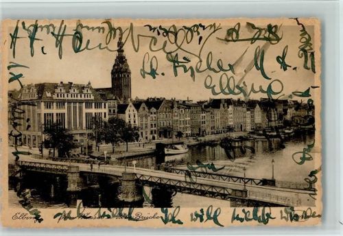 Elbing 1935 Hohe Brücke