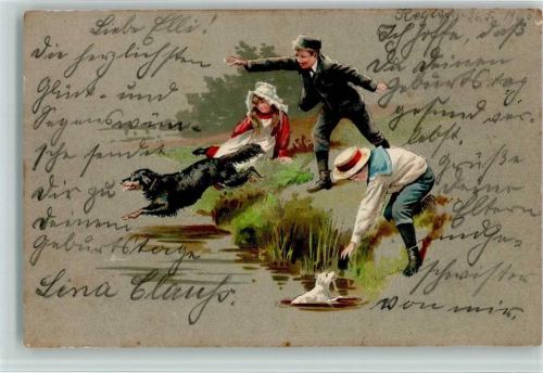 Verlag Edgar Schmidt Serie 1032 - Kinder spielen mit Hunde