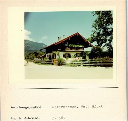 Unterwössen Haus Blank Foto montiert auf Karton