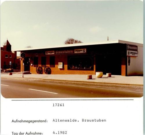 Altenwalde Braustuben Foto montiert auf Karton