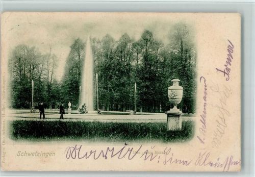 Schwetzingen 1901 Das grosse Bassin