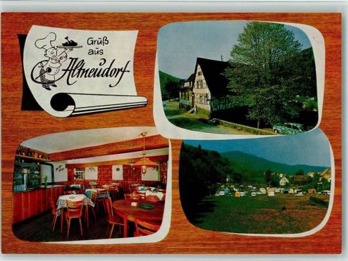 Altneudorf Gasthaus Zum Pflug Innenaufnahme Gastraum Zeltplatz 3-Bildaufnahme