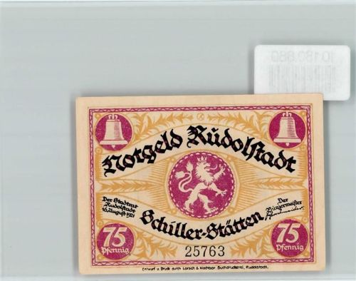 Rudolstadt Notgeld Schillerhaus